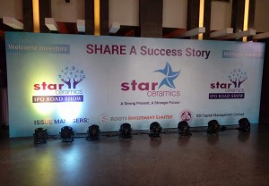 RIL Team acting as issue manager at Star Ceramics Limited Roadshow Program